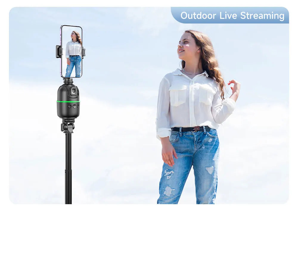 P03 Stabilizer 360°Auto Smart Face Tracking AI Gimbal Desktop Cell Phone Holder Tripod For Camera Smartphone Video Vlog Live