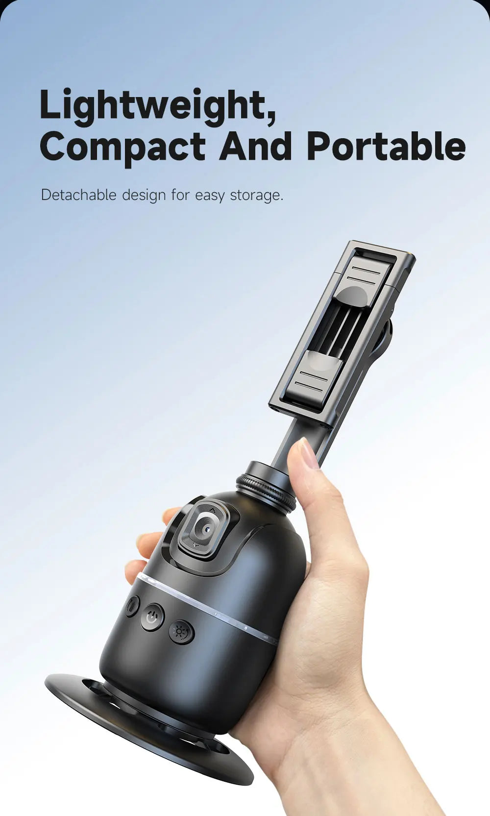 P03 Stabilizer 360°Auto Smart Face Tracking AI Gimbal Desktop Cell Phone Holder Tripod For Camera Smartphone Video Vlog Live