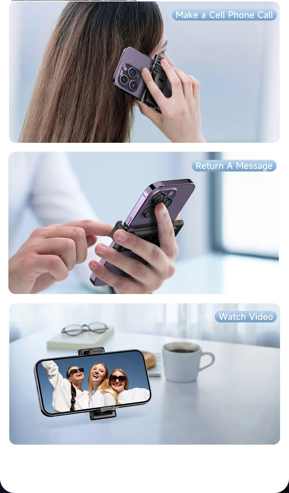 P03 Stabilizer 360°Auto Smart Face Tracking AI Gimbal Desktop Cell Phone Holder Tripod For Camera Smartphone Video Vlog Live