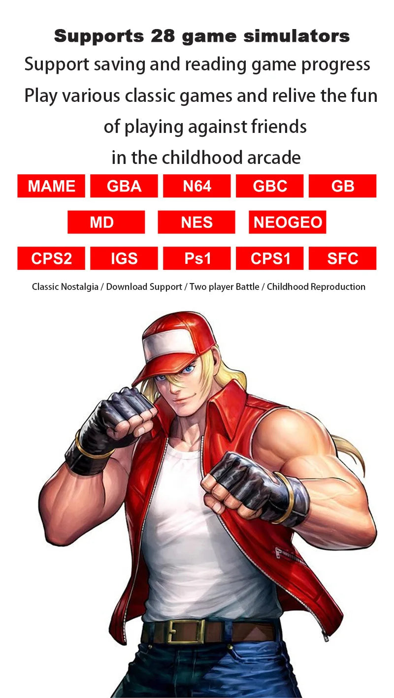 New 4K TV Game Stick M15 ultra 64G 128G Handheld Game Player 2.4G Dual Wireless Controller 50000+ Games Family Game Player