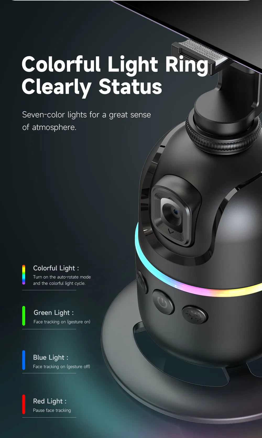P03 Stabilizer 360°Auto Smart Face Tracking AI Gimbal Desktop Cell Phone Holder Tripod For Camera Smartphone Video Vlog Live
