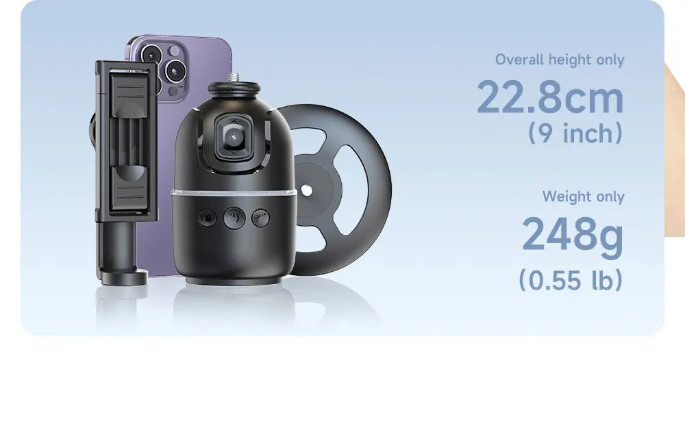 P03 Stabilizer 360°Auto Smart Face Tracking AI Gimbal Desktop Cell Phone Holder Tripod For Camera Smartphone Video Vlog Live